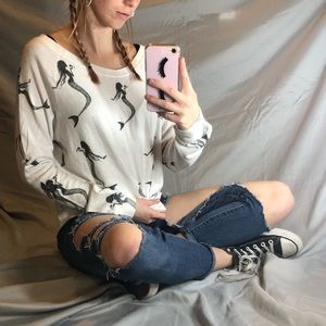 Long sleeve brokedown shirt